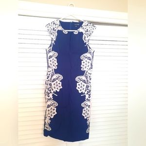 Amazon Navy Dress with White Embroidery